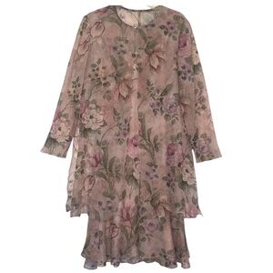 Unknown brand two-piece Floral dress with cover-up
Please read description.